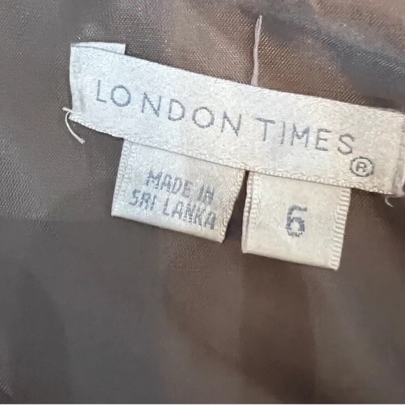 London Times shimmering champagne cocktail dress size 6 - Picture 8 of 9